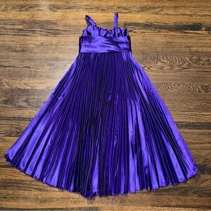 Lily Kids Elegant Purple Satin Kids Dress Flowy size 8